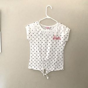Barbie Kids Poka Dot Short Sleeve Shirt